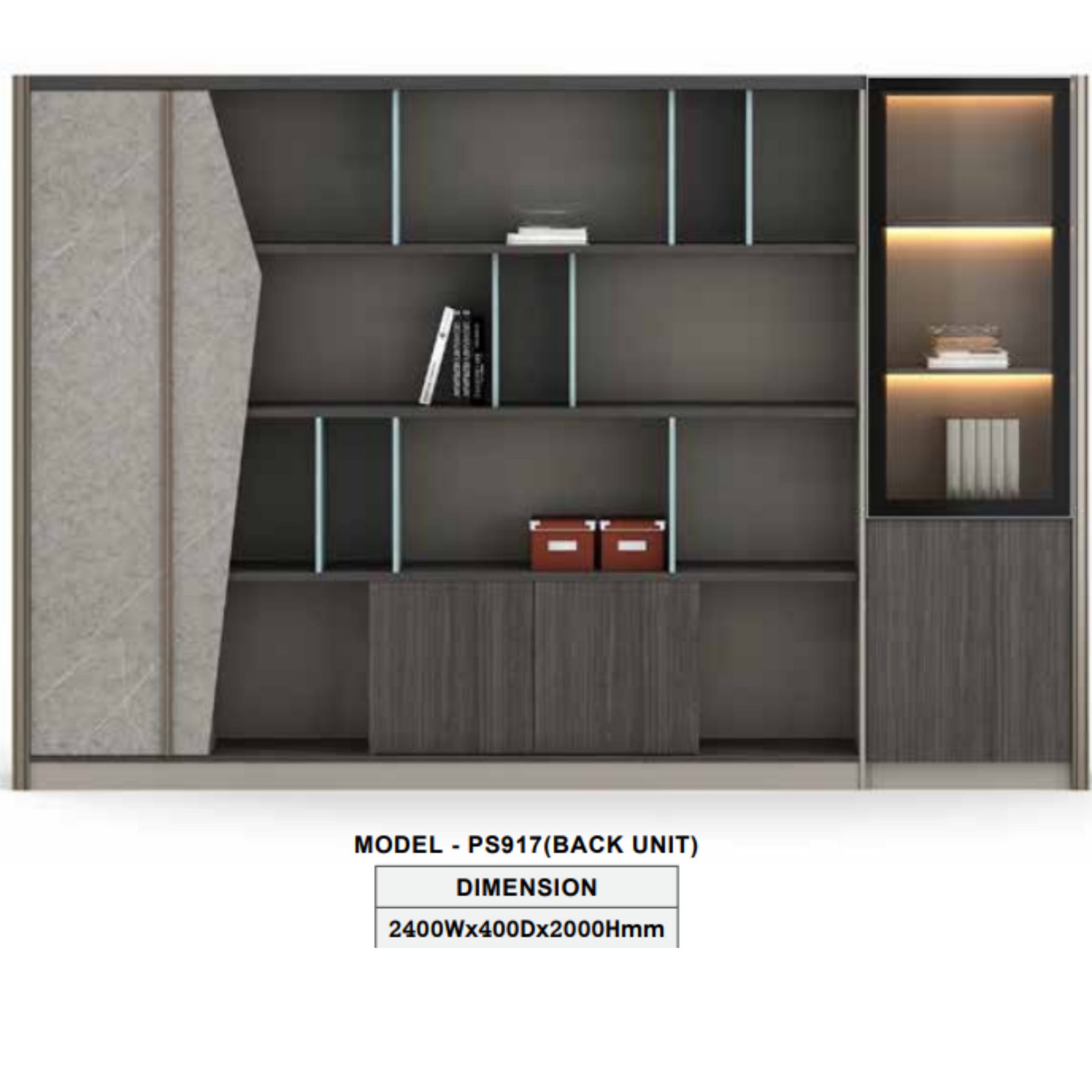 Premium Back Storage with cabinets inside – Ergo Space